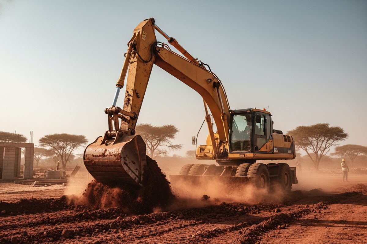 Location Pelle Hydraulique (Excavatrice) - 2M Transport International - Dakar Sénégal